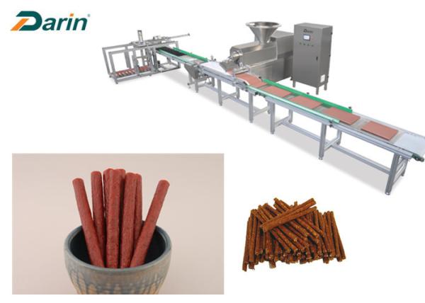 Stainless Steel Pet Food Production Line Meat Strip Forming With Auto Tray