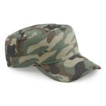 100% Cotton Twill Camo Flat Top Army Patrol Cap , Army Green Army Flat Cap