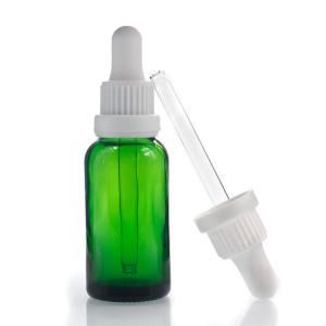 Wholesale Custom 30ml Essential Oil Bottles Round Shape Green Dropper Bottles from china suppliers