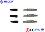 Straight Male Coaxial Cable Connectors For Immersion Probes With Bend Relief