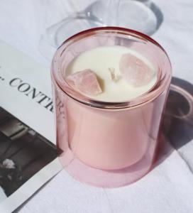 Wholesale High Quality Borosilicate Luxury Empty Candle Vessel Double Wall Glass Candle Jars For Candle Making from china suppliers