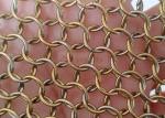 Electroplating 0.8mm X 7mm Metal Ring Mesh For Space Divider Curtain