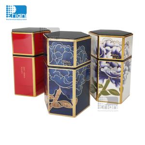 Wholesale Empty Metal Tea Canisters , Metal Hexagonal Tank Jar Packaging from china suppliers