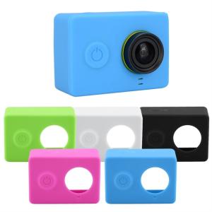 Wholesale Action Camera Accessories Silicone Protective Case Cover Skin + Lens Cap For Xiaomi YI Sport Camera from china suppliers