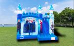 Inflatable Snow Ice Princess Bounce House With Slide For Childrens