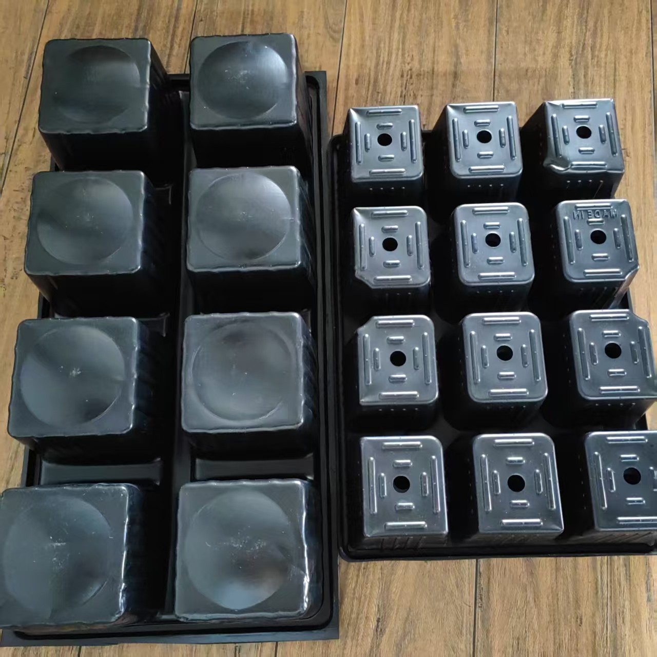 12 grid black blister tray with holes PP plastic greenhouse plant planting tray agricultural seed hydroponic tray