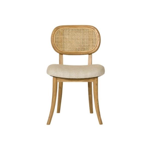Vintage Rattan/Wicker Chair Solid Wood Dining Chair Armless Rattan Chair for