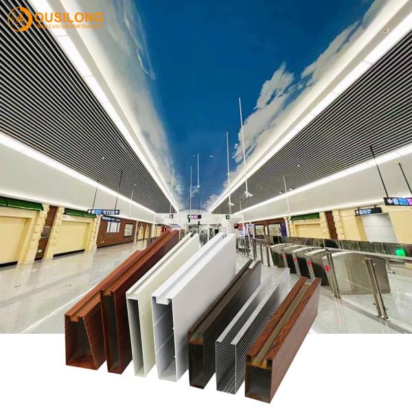 Suspended Aluminium / Aluminum False Ceiling, Building Commercial Decorating
