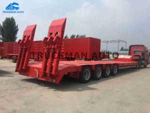Wholesale Heavy Duty Flatbed Low Bed Semi Trailer 4 Axles Extra Durability Designed from china suppliers