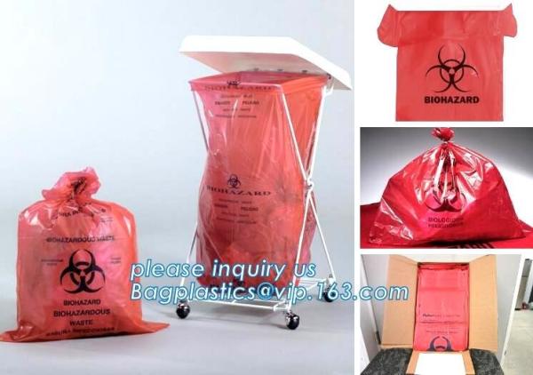 Biohazard Medical Waste Plastic Trash Bag For Hospital, biohazard specimen bag k