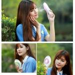 Novelty gifts portable handheld mist cooling air fan with water mist