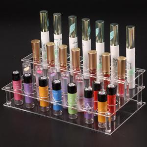 Wholesale Acrylic Cosmetic Lipstick Display Stand Plexiglass Makeup Counter Lipgloss Holder Lucite Lipbalm Rack from china suppliers