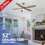 230V AC Motor Indoor 5 MDF Blades LED Ceiling Fan