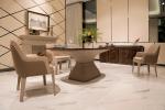 Burl Leatherette Modern Dining Table Luxury Dining Room Table 200cm