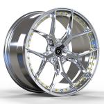 Polished Barrel 2 Piece Forged Wheels Brushed Disc 21 22 23 Inches Aluminum