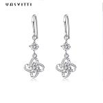 0.31x0.39in ZC Sterling Silver Jewelry Earrings Hypoallergenic Four Leaf Clover