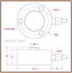Low profile compression load cell 10KN 5KN 3KN 2KN 1KN