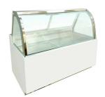 Marble Base Single Curved Glass Cake Display Freezer Self - Contain Compressor