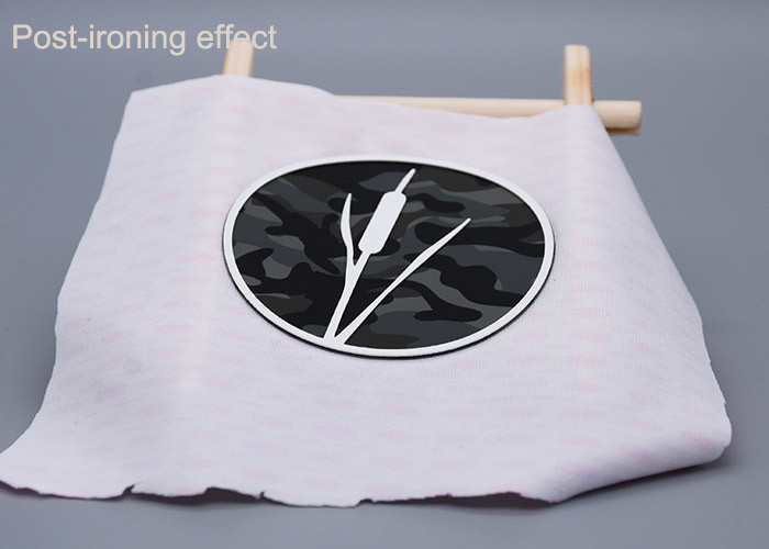 2D / 3D Raised Logo 1.0mm Custom Silicone Heat Transfer Labels For Garments