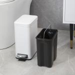 5L Stainless Steel Foot Pedal Waste Bin Rectangular Shape for Household and