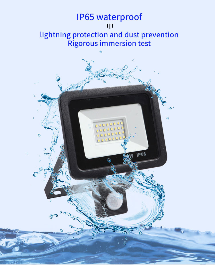 10W - 100W Induction Led flood light With Adjustable PIR Sensor floodlight Street Square Outdoor Lighting