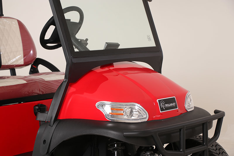 Rear Seat Fold Down Electric Lifted Golf Car 4+2 Red Color A Series