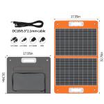 60W Black Flashfish Energy USB Charger for Outdoor Camping Fabric Portable Solar