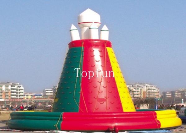 CE 8m Dia High Durability Colorful Inflatable Rocket Climbing Wall Sport Games