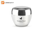 Round Silver Cap Airless Pump Jar / Acrylic Lotion Bottle For Facial Cream