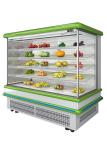 Vertical Refrigerated Cooler Display Case Air Curtain Open Chiller For