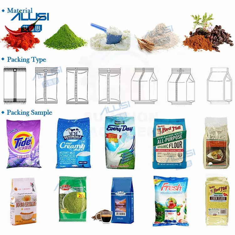 3kg 5kg Milk Detergent Spices Washing Powder Filling Packing Machine 1000bph