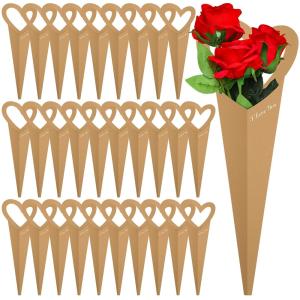 Wholesale Handmade Custom Heart Bouquet Floral Arrangement Packaging Kraft Paper Box Bag for Flower from china suppliers