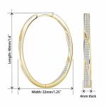 New Fashion S925 Jewelry Party Gift Custom CZ Huggie Gold Hoop Earrings For