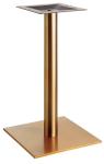Square Stainless Steel Table Legs Bright Golden Color Dining Table Height 28''