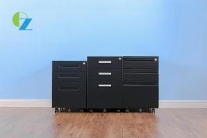 Wholesale Under Desk Office Mobile Pedestal Cabinet 3 Drawers With Black Color from china suppliers