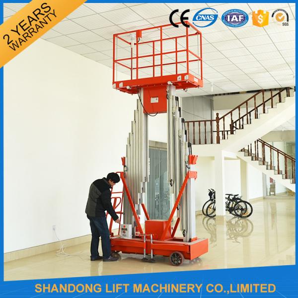 200kg Capacity 12m Height Hydraulic Aluminium Ladder Aerial Work Platform Lift