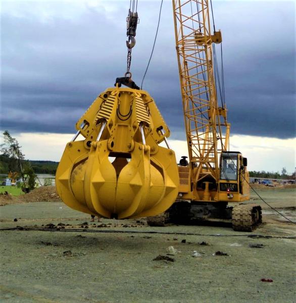 EC160 EC170 EC180 Hydraulic Orange Peel Grab For Waste Steel Transportation