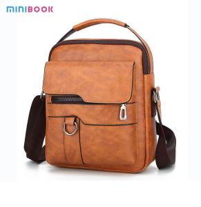 Wholesale Customized LOGO Waterproof Mens Bags Vintage Style PU Leather Messenger Bag For Office from china suppliers