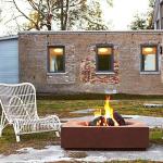 Outdoor Patio Heater Fireplace Corten Steel Fire Pit Wood Burning 60-150cm