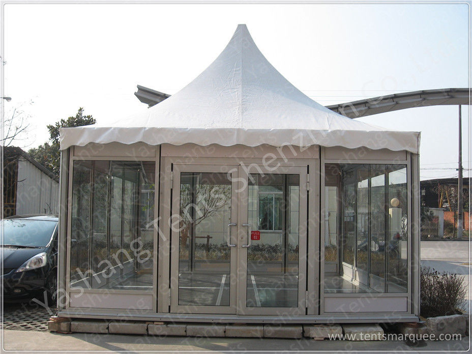 Color Stripe Top Cover Durable High Peak Pole Tent , High Peak Tent Rentals