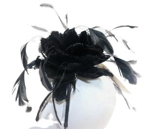 Wholesale Handcrafted Dyed Ostrich Feather Flower Mount with Headband from china suppliers
