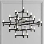 Modern Luxury Lustre Metal Lighting Stairs Deco Indoor Living Room Study Crown