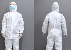 Wholesale White Disposable Protective Coverall Chemical Protective Isolation Suit Clothing from china suppliers
