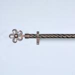 28mm Diameter Curtain Rod Set With Simple Brackets Vintage Red Antique Curtain