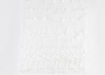 White Floral Guipure Embroidery Lace Fabric / Sequin Bridal Mesh Fabric For