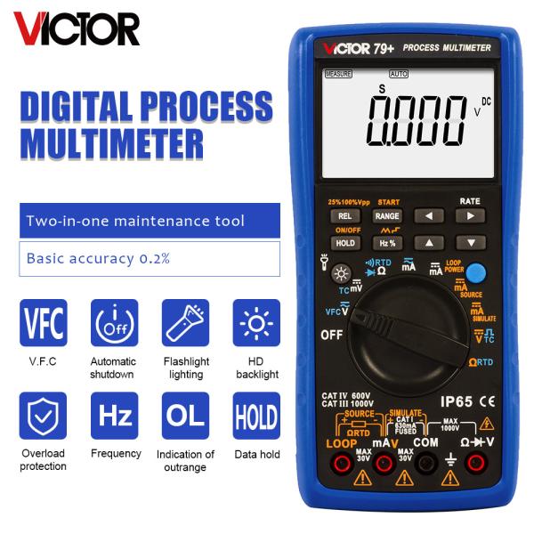 VICTOR 79+ Process Multimeter resistance 400ohm thermocouple frequency 100hz
