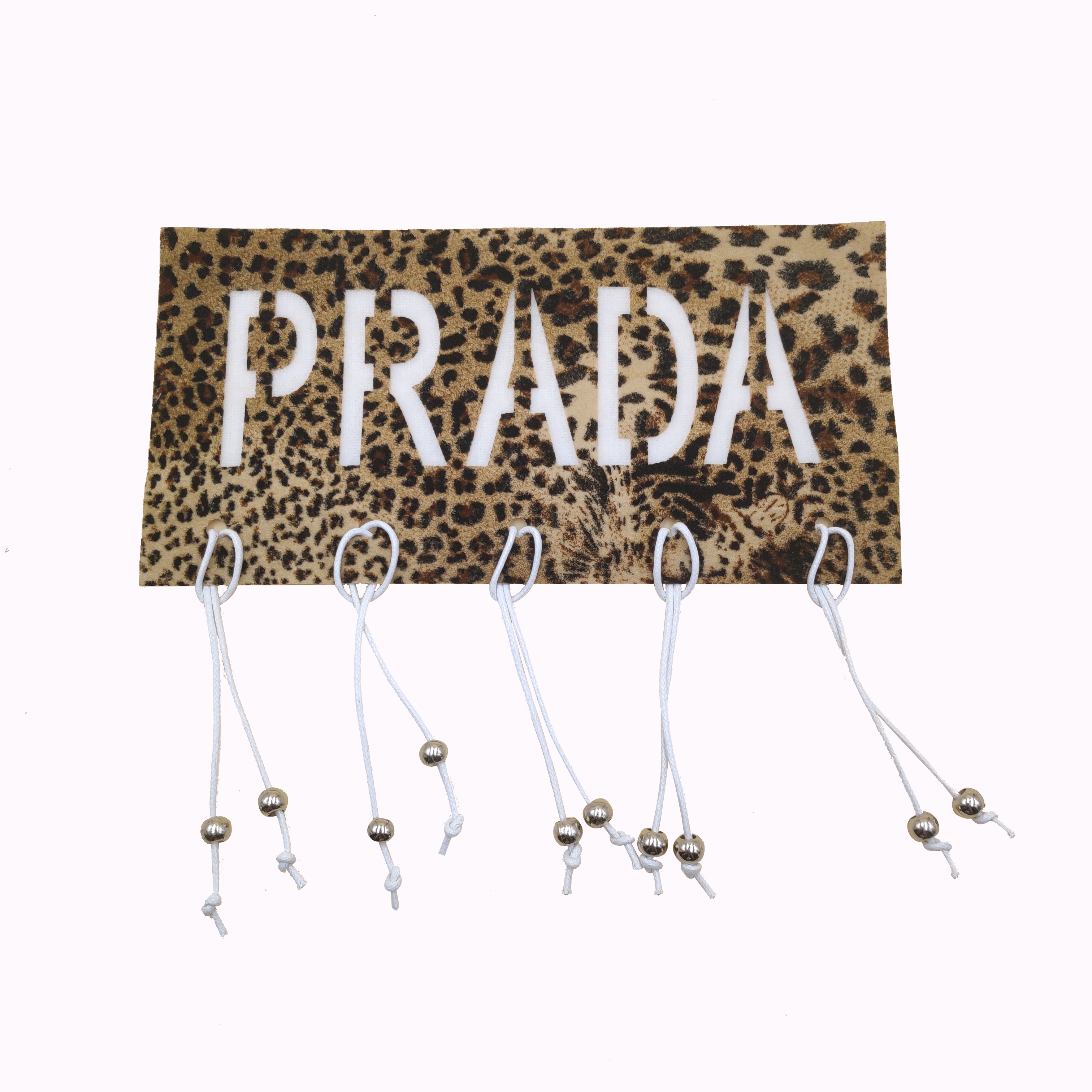 Popular Leopard Custom Embossed Leather Patches Sew On Style 22*22CM Size For Hoodies