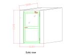 Personal Stainless Steel Air Shower Big Single Leaf Swing Doors for electronic