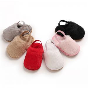 Wholesale Rubber sole wholesale cheap fur upper prewalker outdoor infant girl baby sandals from china suppliers