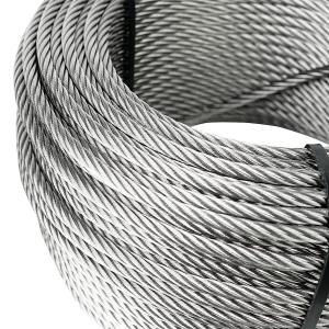 Wholesale Non-coated 250FT Wire Rope Cable For Railing 7x7 7x19 1/8&quot; Stainless Steel T316 Aircraft Deck Railing Cable from china suppliers